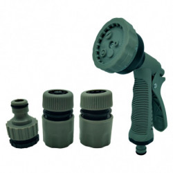 Tradineur - Manguera de riego flexible - 4 capas de protección - Incluye accesorios - Regar, jardín, huerto, coche, labores agrí