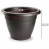 Tradineur - Maceta Redonda "Terracota" - Fabricado en Plástico - Macetero apto para Exterior e Interior del hogar - Ø 30 cm - Co