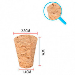 Tradineur - Pack de 10 tapones cónicos de corcho para cerrar botellas de cristal, botes, frascos, vino, aceite, bares, restauran