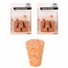 Tradineur - Pack de 10 tapones cónicos de corcho para cerrar botellas de cristal, botes, frascos, vino, aceite, bares, restauran
