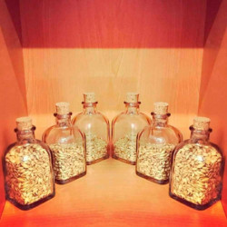 Tradineur - Pack de 10 tapones cónicos de corcho para cerrar botellas de cristal, botes, frascos, vino, aceite, bares, restauran