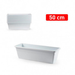Tradineur - Jardinera "Terracota" - Fabricado en Plástico - PLFT - Macetero apto para Exterior e Interior del hogar - 50 cm - Co