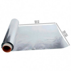 Tradineur - Pack de 2 Rollos de papel de aluminio para la cocina - Fabricado en España - Uso Alimentario - Longitud de 10 Metros