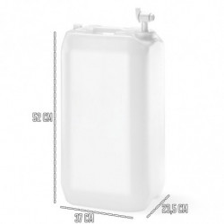Tradineur - Bidón / Barril con Grifo dispensador de líquido - Capacidad de 30 Litros - Fabricado en PVC - Apto para uso Alimenta