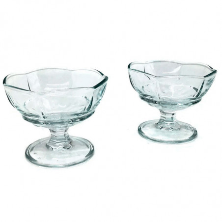 Tradineur - Pack de 2 copas de helado, modelo Ice Ville, vidrio soda lime,  diseño sofisticado y elegante, postres, cócteles, ap
