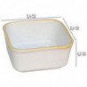 Tradineur - Pack de 6 Salseras Cuadradas - Fabricado en Cerámica - Capacidad de 150 ml - Apto para uso alimentario, lavavajillas