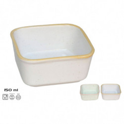 Tradineur - Pack de 6 Salseras Cuadradas - Fabricado en Cerámica - Capacidad de 150 ml - Apto para uso alimentario, lavavajillas