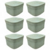 Tradineur - Pack de 6 cajas de madera con tapa - Ideal para Almacenamiento de Joyas y decoración - 4 x 7 x7 cm 