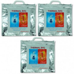 Tradineur - Pack de 3 de bolsas térmicas para alimentos - Fabricado en polietileno y plástico - Ideal para pícnics, salidas y pi