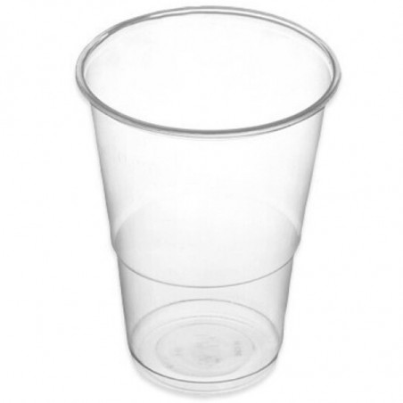 Tradineur - Pack de 200 vasos reutilizables de plástico, 100% reciclables, extra resistentes, higiénicos, apilables - 8,5 x 7 cm