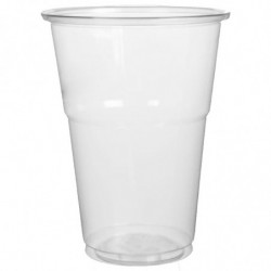 Tradineur - Pack de 48 vasos reutilizables de plástico, 100% reciclables, extra resistentes, higiénicos, apilables - 12 x 9,5 cm