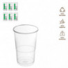 Tradineur - Pack de 48 vasos reutilizables de plástico, 100% reciclables, extra resistentes, higiénicos, apilables - 12 x 9,5 cm