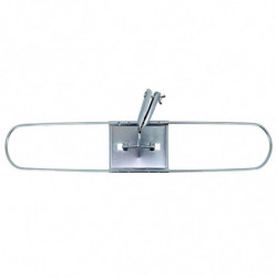 Tradineur - Plataforma métalica para mopa, base de acero, accesorio limpieza de suelos, baldosas, baño, hogar - 60 cm