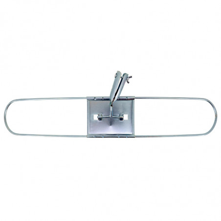 Tradineur - Plataforma métalica para mopa, base de acero, accesorio limpieza de suelos, baldosas, baño, hogar - 60 cm