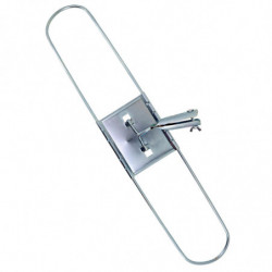Tradineur - Plataforma métalica para mopa, base de acero, accesorio limpieza de suelos, baldosas, baño, hogar - 60 cm
