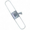 Tradineur - Plataforma métalica para mopa, base de acero, accesorio limpieza de suelos, baldosas, baño, hogar - 60 cm