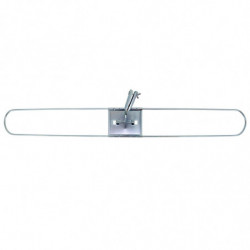 Tradineur - Plataforma métalica para mopa, base de acero, accesorio limpieza de suelos, baldosas, baño, hogar - 100 cm