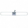 Tradineur - Plataforma métalica para mopa, base de acero, accesorio limpieza de suelos, baldosas, baño, hogar - 100 cm