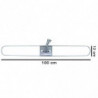 Tradineur - Plataforma métalica para mopa, base de acero, accesorio limpieza de suelos, baldosas, baño, hogar - 100 cm