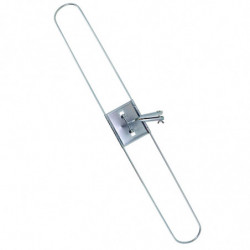 Tradineur - Plataforma métalica para mopa, base de acero, accesorio limpieza de suelos, baldosas, baño, hogar - 100 cm
