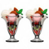 Tradineur - Pack de 2 copas de helado, modelo Canada, vidrio soda lime, diseño sofisticado y elegante, postres, cócteles, aptas