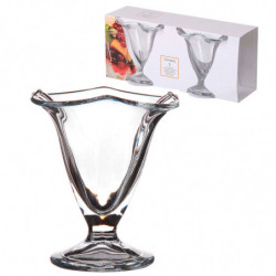 Tradineur - Pack de 2 copas de helado, modelo Canada, vidrio soda lime, diseño sofisticado y elegante, postres, cócteles, aptas