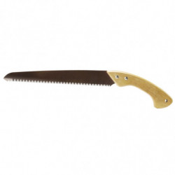 Tradineur - Sierra de mano para podar, mango de madera y hoja de 350 mm, dentado japonés, segueta, resistente y ligera, uso fore