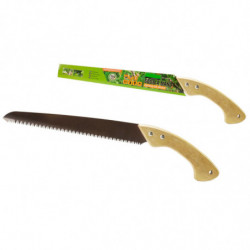 Tradineur - Sierra de mano para podar, mango de madera y hoja de 350 mm, dentado japonés, segueta, resistente y ligera, uso fore
