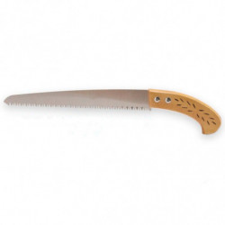 Tradineur - Sierra de mano para podar, mango de madera y hoja de 270 mm, dentado japonés, segueta, resistente y ligera, uso fore