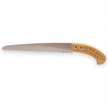 Tradineur - Sierra de mano para podar, mango de madera y hoja de 270 mm, dentado japonés, segueta, resistente y ligera, uso fore