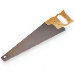 Tradineur - Serrucho con mango de madera y hoja de 450 mm, dentado japonés, sierra, segueta, resistente y ligero, corte tablones