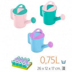 Tradineur - Pack de 3 Pequeñas Regaderas con Asa - Capacidad de 0,75 L - Fabricado en Plástico - Ideal para el riego de plantas