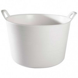 Tradineur - Capazo redondo con asas - Capacidad de 25 litros - Fabricado en España - Apto para uso Alimentario - Ø 39 x 34,7 cm