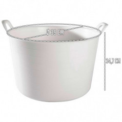 Tradineur - Capazo redondo con asas - Capacidad de 25 litros - Fabricado en España - Apto para uso Alimentario - Ø 39 x 34,7 cm