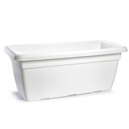 Tradineur - Jardinera de plástico sin Plato - 100 cm - Agujeros de drenaje - Modelo PLFT - Forma Rectangular - Ideal para decora