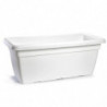 Tradineur - Jardinera de plástico sin Plato - 100 cm - Agujeros de drenaje - Modelo PLFT - Forma Rectangular - Ideal para decora