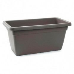 Tradineur - Jardinera de plástico sin Plato - 100 cm - Agujeros de drenaje - Modelo PLFT - Forma Rectangular - Ideal para decora