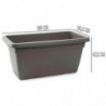 Tradineur - Jardinera de plástico sin Plato - 100 cm - Agujeros de drenaje - Modelo PLFT - Forma Rectangular - Ideal para decora