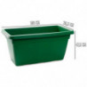 Tradineur - Jardinera de plástico sin Plato - 100 cm - Agujeros de drenaje - Modelo PLFT - Forma Rectangular - Ideal para decora