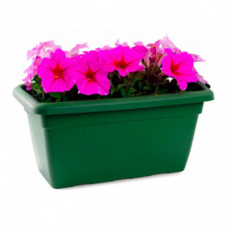 Tradineur - Jardinera de plástico sin Plato - 100 cm - Agujeros de drenaje - Modelo PLFT - Forma Rectangular - Ideal para decora