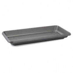 Tradineur - Plato jardinera de 100 cm - Maceta, macetero para plantas y flores rectangular - Fabricado en Plástico - 7 x 96,5 x