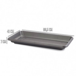 Tradineur - Plato jardinera de 100 cm - Maceta, macetero para plantas y flores rectangular - Fabricado en Plástico - 7 x 96,5 x