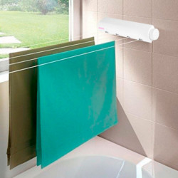 Tradineur - Tendedero Extensible de 5 Cuerdas - Longitud Máxima 3 metros - Fabricado en PP - Ahorro de Espacio, Multifuncional p