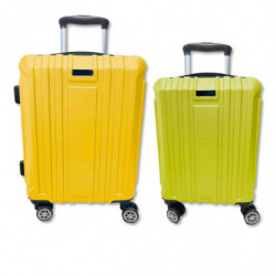 Tradineur - Set de 2 Maletas con Ruedas Desmontables - Combinación de Seguridad - Incluye Mango integrado y Mango Extensible de