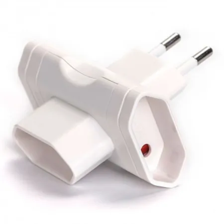 Adaptador 3 en 1 enchufes planos con protección infantil 10A, ladrón triple toma, entrada lateral, máx. 22000W, hogar, cocina, b