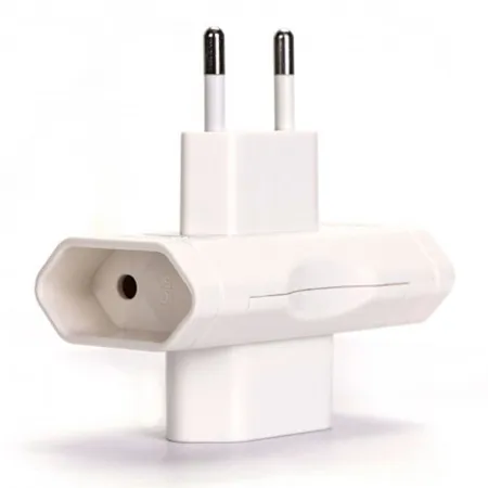 Adaptador 3 en 1 enchufes planos con protección infantil 10A, ladrón triple toma, entrada lateral, máx. 22000W, hogar, cocina, b