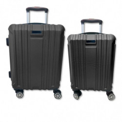 Tradineur - Set de 2 Maletas con Ruedas Desmontables - Combinación de Seguridad - Incluye Mango integrado y Mango Extensible de