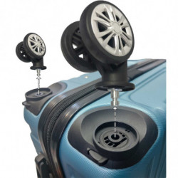 Tradineur - Set de 2 Maletas con Ruedas Desmontable - Combinación de Seguridad - Incluye Mango integrado y Mango Extensible de 5