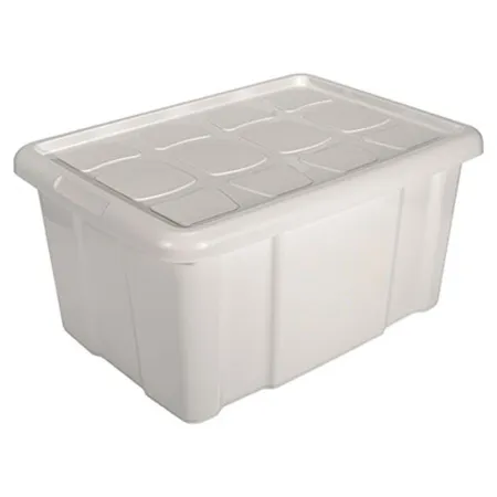 Tradineur - Caja de almacenaje con tapa N.º 18 - Fabricado en plástico - Capacidad de 60 L - Ideal para multiusos, ordenación y Tradineur - Caja de almacenaje con tapa N.º 18 - Fabricado en plástico - Capacidad de 60 L - Ideal para multiusos, ordenación y