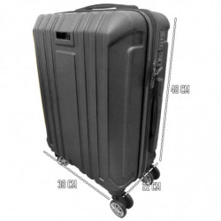 Tradineur - Maleta Mediana con Ruedas Desmontables - Combinación de Seguridad - Incluye Mango integrado y Mango Extensible de 50